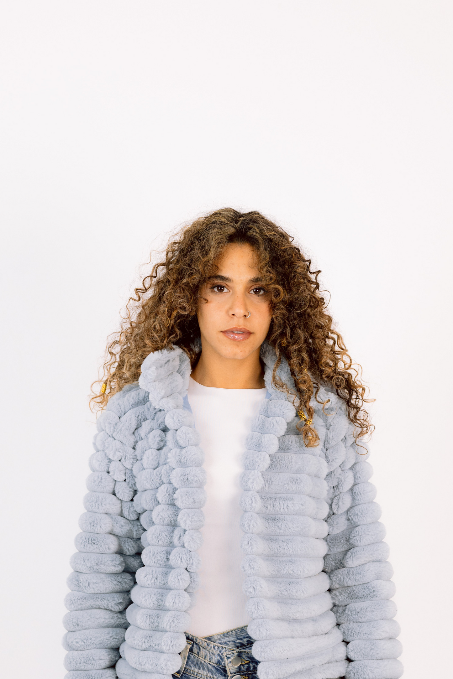 Azure – Blue Fur Jacket