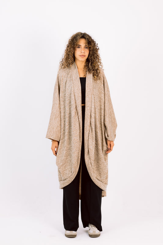 Noa – Beige U-Shaped Cardigan