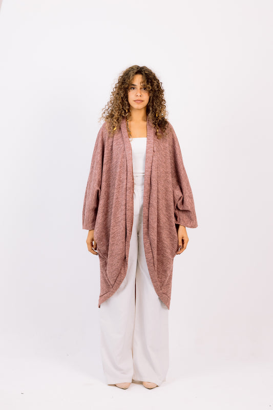 Blush – Pink U-Shaped Cardigan