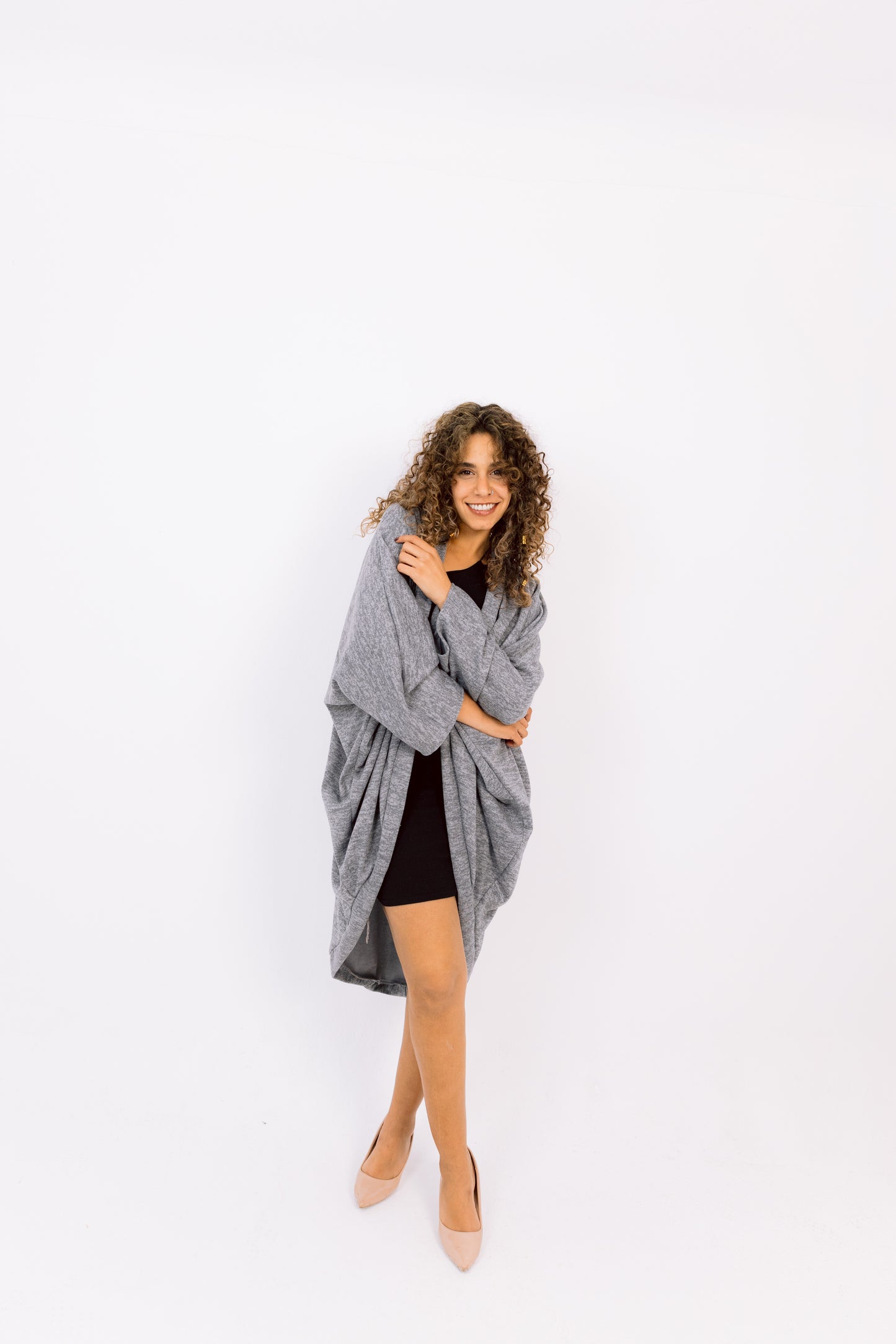 Slate – Grey U-Shaped Cardigan